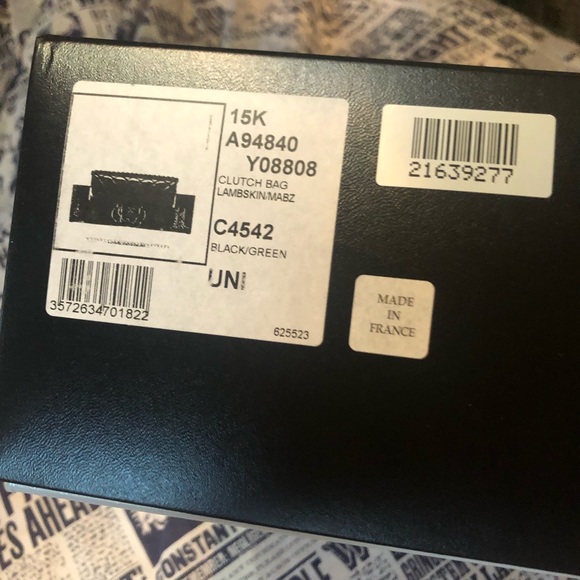 Sold! Chanel Brasserie 2015 NWOT Green Menu clutch - Picture 7 of 8